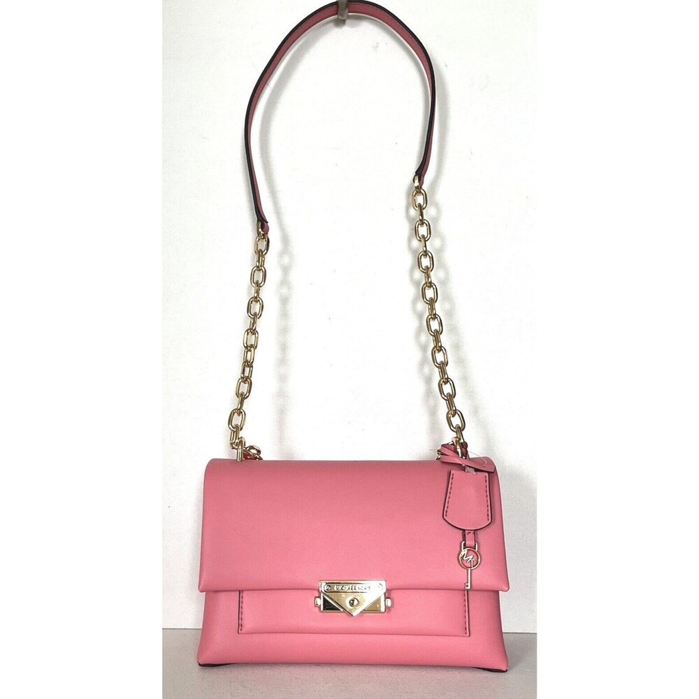 New Michael Kors Cece Medium Flap Shoulder Bag Tea Rose - Picture 2 of 7